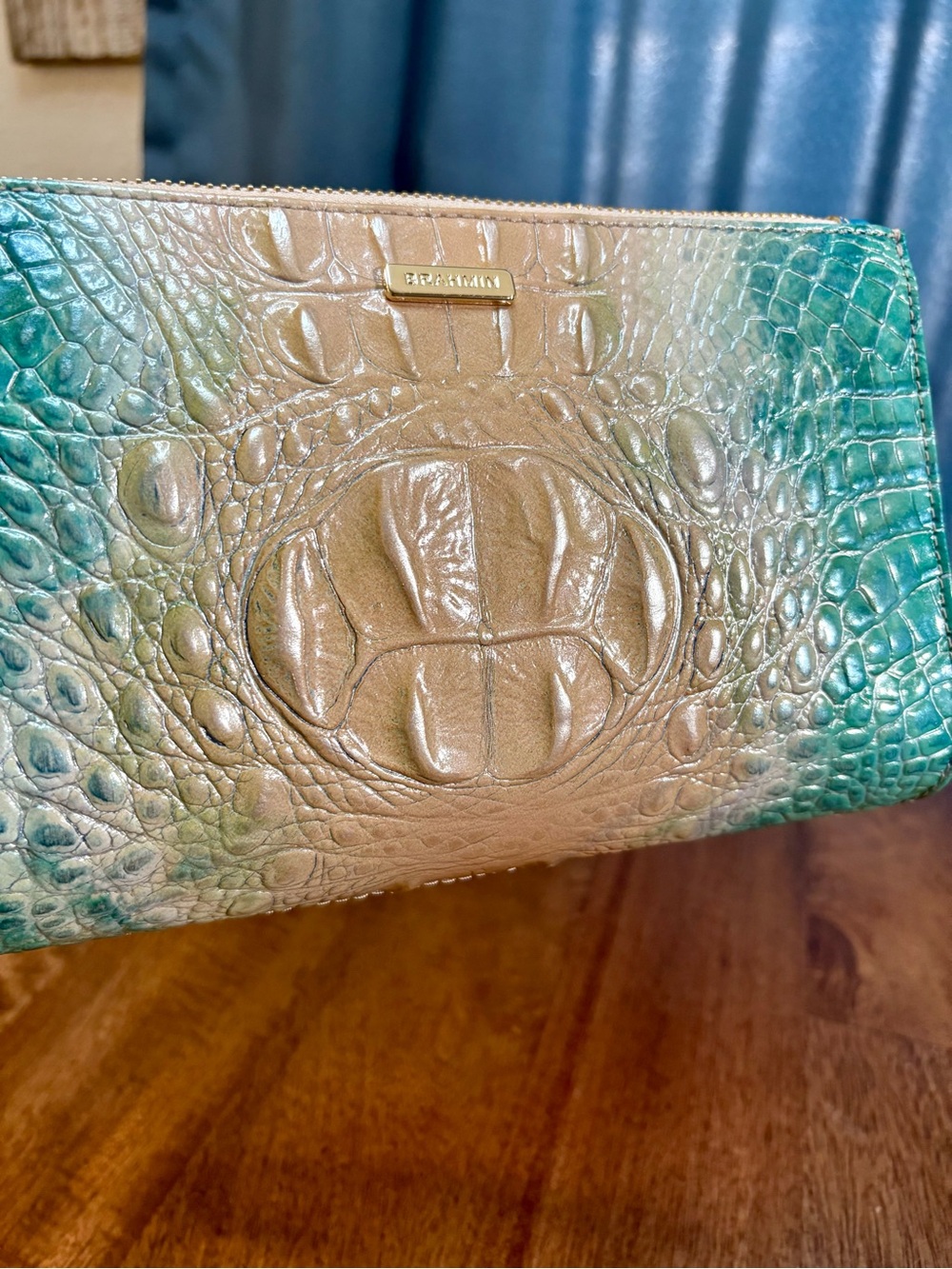 Brahmin EUC Daisy - Ocean Ombré - Perfect EYE - VERY HTF, RARE - Clutch/Wristlet - Picture 16 of 16